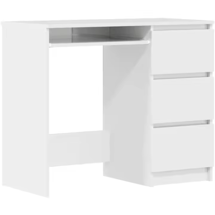 Escritorio de Madera contrachapada Blanco Brillo 90x45x76 cm - 1