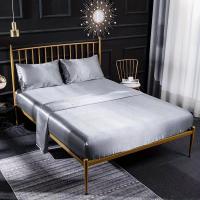 Juego De Cama De Satén De 3/4 piezas, Sábana Ajustable De Color Sólido, Suave Y Cómoda, Para Dormitorio Y habitación - details 14