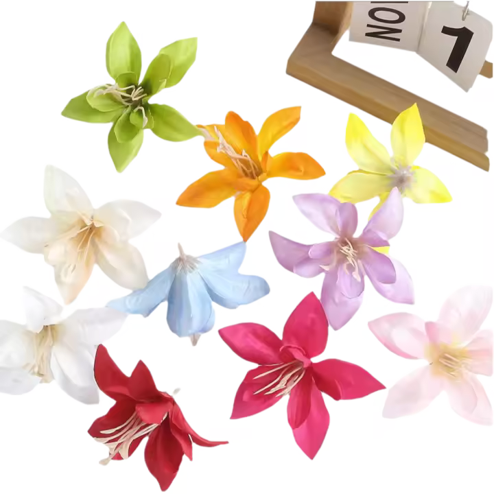 5/10Pcs Flores Artificiales De Seda 7CM Para Decoración De Hogar Boda DIY Bouquet Artesanal Guirnalda Regalo Accesorio - 1