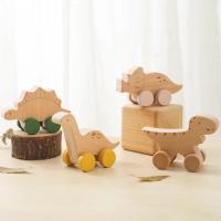 Juguete educativo Montessori para bebé, juguete de madera de haya, bloque de dinosaurio de dibujos animados, coche, juego de - details 13