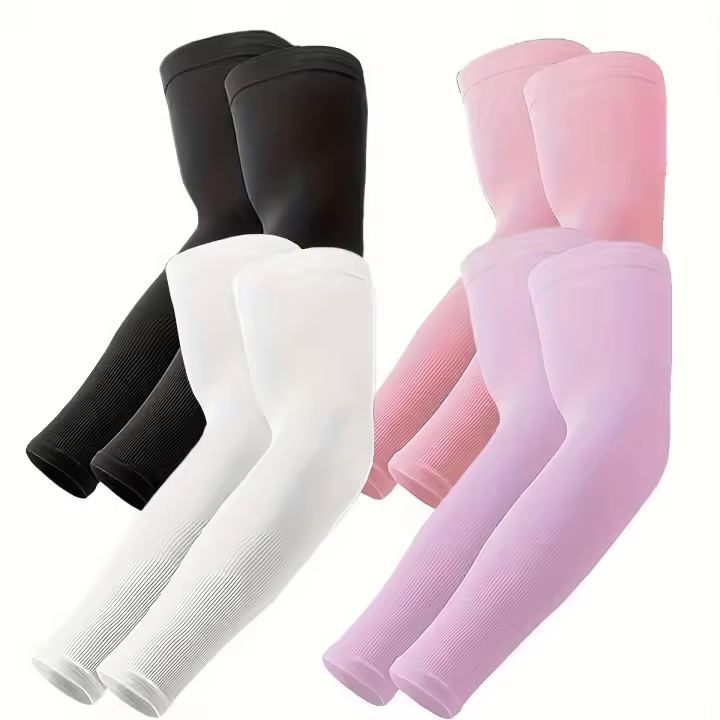 4 Pares de Mangas para Brazos para Hombres y Mujeres, Mangas de Compresión Refrescantes - Deportes - Entrenamientos - Cubierta para Tatuajes - 1
