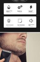 Aparato para el vello corporal masculino depiladora eléctrica afeitadora lavable vello de las piernas cortapelo corporal adulto iluminación LED eléctrica - details 2
