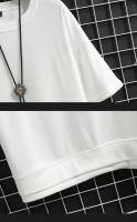 Traje De Verano Para Hombre Con Estampado De Waffle Conjunto Casual De Camiseta Y Shorts Color Sólido Talla Grande - details 22