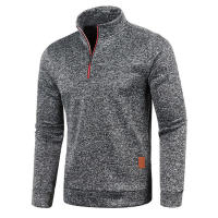 2025 Chaqueta de punto con cuello para hombre, suéter de terciopelo fino, estilo moderno, talla grande, otoño e invierno - details 10