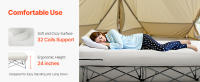 SucceBuy Colchón de aire doble con marco - Colchón inflable con bomba y estuche de transporte con ruedas, inflado rápido (2 minutos), cama de aire de apoyo para el hogar, invitados y camping - details 3