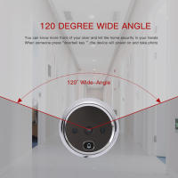 KAK-Smart Doorbell Camera, 2.8" LCD Screen Electronic Door Viewer, Clear Night Vision Photo Recording, Security Door Hardware - details 2