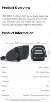 WEST BIKING-bolsa para SILLÍN de bicicleta, bolsa de almacenamiento para herramientas de ciclismo, de liberación rápida, reflectante, impermeable, accesorios para bicicleta de montaña y carretera - details 1