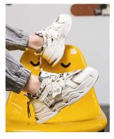 Primavera 2025 nuevos zapatos deportivos de suela gruesa, modernos y versátiles, transpirables, blancos, informales - details 8