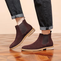 Nuevas botas Chelsea, botines cortos de piel abatible, botas de gamuza de vaca de cuero genuino para hombres - details 19
