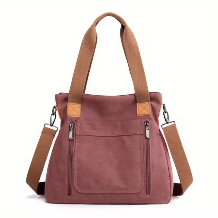 Bolso de hombro de lona para mujer, bandolera multifuncional de gran capacidad, para exteriores, a la moda - 1