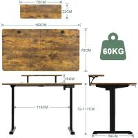 Escritorio de Pié Ajustable en Altura 120x60cm Monitoreo Incluido Armario de Almacenamiento para Hogar y Oficina - details 48