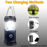 Linterna Solar para acampar, linterna LED plegable Solar recargable por USB, luces colgantes de emergencia para acampar al aire libre - details 7