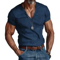 Camiseta de Pana para Hombre Ropa de Verano de Estilo Europeo y Americano - details 0