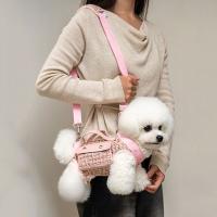 Mochila Horizontal elegante para perros con asa para correa, bolsa transportadora para gatos envuelta en el borde, bolsa elegante y transpirable para salir para perros pequeños - details 10