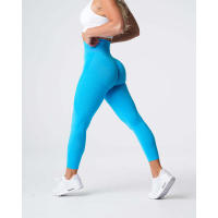 Leggings deportivos de cintura alta para mujer NVG de spandex con pantalones interiores suaves para ropa de gimnasio y fitness. - details 7