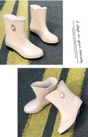 Botas De Lluvia Para Mujer Estilo Nuevo Invierno Media Calf Impermeables Antideslizantes Para Exteriores Y Cocina Zapatos De Goma Para Trabajo - details 6
