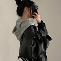 Chaquetas holgadas con capucha para mujer, camisetas de moda, chaquetas coreanas - details 2