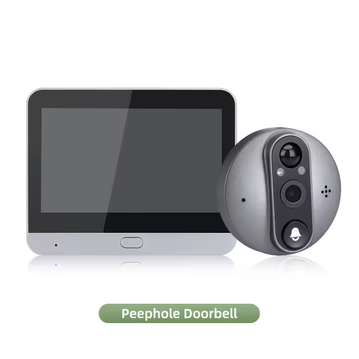 Mirilla de Puerta with Cámara Digital WIFI, timbre inteligente Tuya Pantalla LCD 4,3 pulgadas, - 1
