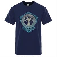 Yggdrasil Camiseta con Diseño de Árbol del Mundo para Hombre, Camisa con Patrón Estampado, Mitología Nórdica, Odin Aesir, Prenda de Marca de Moda, Verano, 2022 - details 7