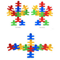 Bloques de construcción de Madera Arcoíris para niños, juego de entrenamiento de equilibrium, guardería, juguetes Educativos para niños, 16 piezas - details 3
