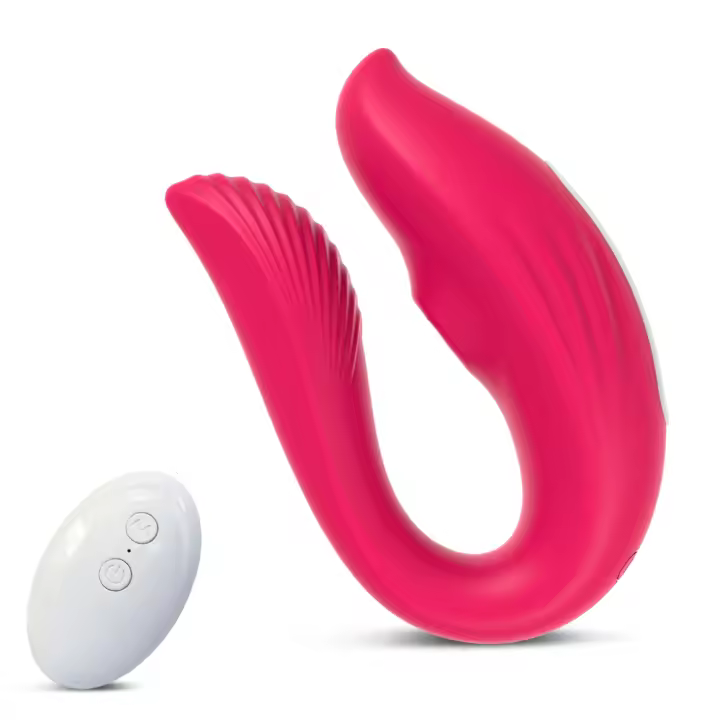Vibrador Inalámbrico Control Remoto OOEEY para Mujeres Estimulador de Clítoris Juguetes Sexuales para Parejas Adultas Forma U Masturbador Dual - 1