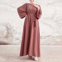 Y moda industria pesada rebordear Ig vestido de mujer elegante azul marino exquisitas túnicas musulmanas ropa de fiesta - details 9