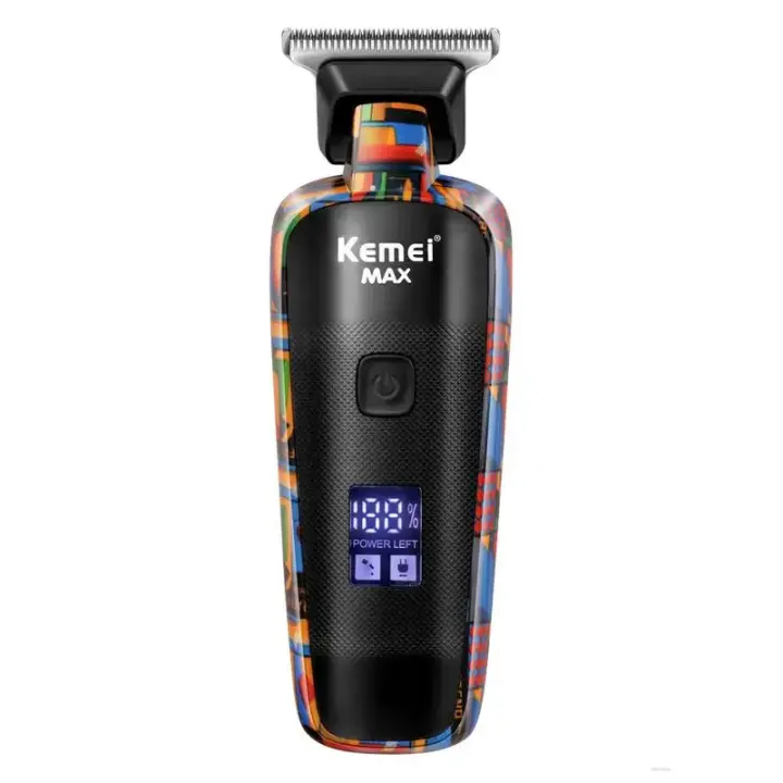 Kemei-cortadora de pelo profesional para hombres, maquinilla de afeitar eléctrica para Barba, 0mm, cuchilla en T, máquina de corte de pelo, KM-MAX5090 - 1