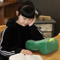 Cómoda almohada de felpa de dibujos animados para siesta, almohada de descanso de escritorio resistente al desgaste con agujeros huecos, almohada suave con patrón de animales para dormir para estudiantes - details 6