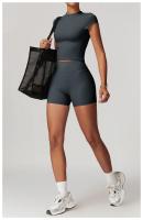 Pantalones Cortos de Yoga de Cintura Alta Nylon Transpirable y Secado Rápido - details 24