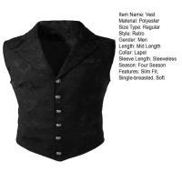 Chaleco de traje para hombre, chaleco con estampado de cuello en V, chaleco de boda para novio, traje elegante para hombre, chaleco, vestido Formal, chaqueta, chaleco, ropa de trabajo - details 18