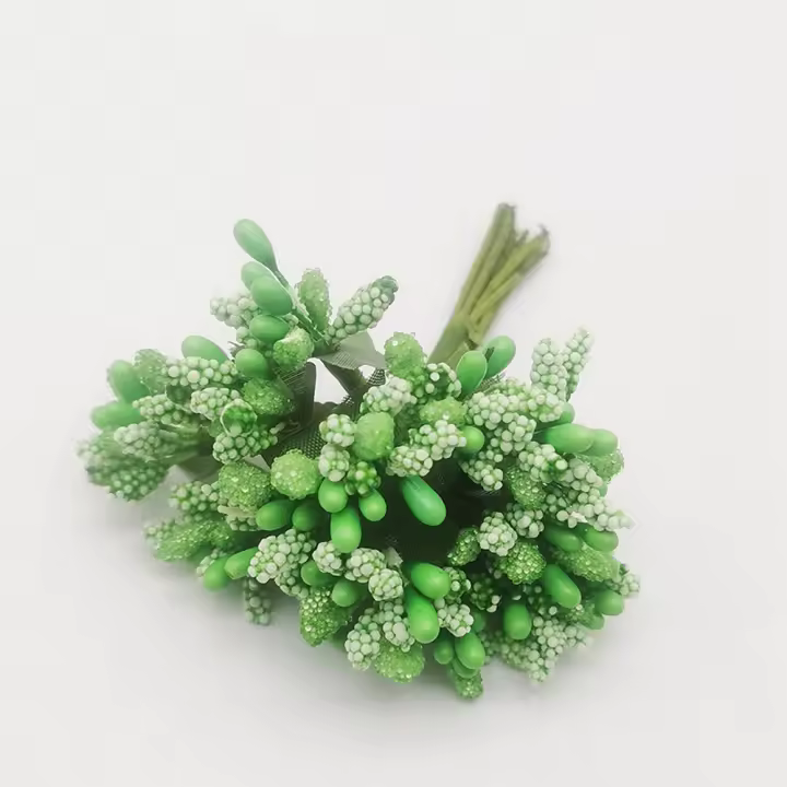 Corona de tallo de alambre, caja de matrimonio, álbum de recortes, bricolaje, bayas, estambre, flor Artificial, decoración del hogar, flor falsa - 1