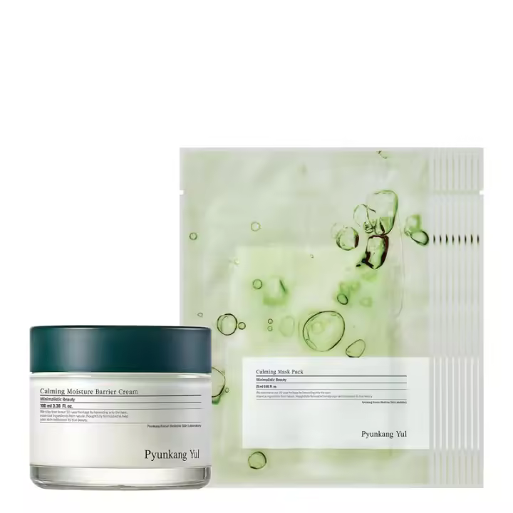 El suero en crema PKY alivia instantáneamente la piel sensible, vegano, crema coreana para el cuidado de la piel/barriada (3,38 Fl. Oz, 100ml) y Calmante Facial - 1
