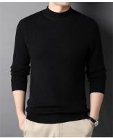 2024 nuevos suéteres de cachemira de medio cuello alto para hombres, jerseys de punto para hombres jóvenes, suéter delgado para hombres - details 7