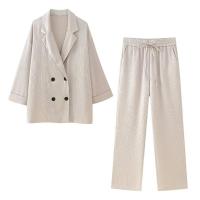 Conjunto de Traje Doble Abotonado para Mujer Primavera-Invierno 2025 Estilo Europeo-Americano - details 3