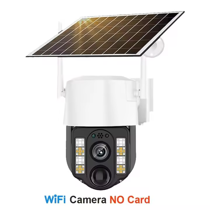 Cámara Solar de Doble Lente Inalámbrica, Energía Solar, Impermeable, Protección de Seguridad para el Hogar - 1