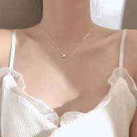 Collar chapado en oro de 14k de Plata de Ley 925, gargantilla de circonita brillante versátil, cadena de clavícula para mujer, joyería de boda - details 1