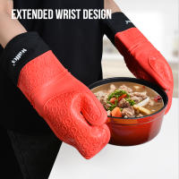 Walfos scalding High temperature resistant, thickened and insulated microwave oven, silicone gloves for household kitchen tools - details 8