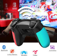 Controlador de juego inalámbrico para Nintendo Switch, Gamepad Bluetooth para Joystick con despertador, programación Macro, vibración, giroscopio - details 6