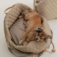 Bolsa de transporte de lujo para perros pequeños y gatos, asiento de coche, cama de viaje para mascotas, portátil, lavable - details 3