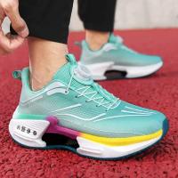 Zapatos para correr con hebilla giratoria para hombre, zapatillas gruesas a la moda para mujer, calzado para correr con parte inferior gruesa Unisex, calzado sin cordones para exteriores para niños - details 39