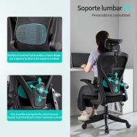 Oficina Ergonómica, Silla Gaming, con Reposacabezas Ajustable, Soporte Lumbar y Apoyabrazos Plegables, Asiento Cómodo para Juegos, Capacidad Máxima de 120 kg - details 10