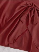 Traje de baño de una pieza 2025, falda deportiva de primavera, traje de baño conservador de talla grande para mujer. - details 11