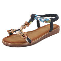Sandalia 2025 nuevas sandalias de verano con hebilla de madera y fondo plano con dedos expuestos para mujer de talla grande - details 2
