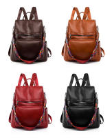 Mochila de de de cuero alta calidad para para mujer, bolso escolar adolescentes y niñas, mochila via - details 4