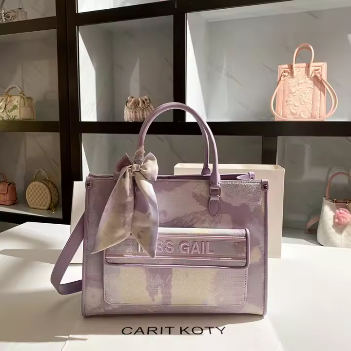 Bolso de mano morado de gran capacidad2025Nuevo bolso de viajero de alta gama - 1