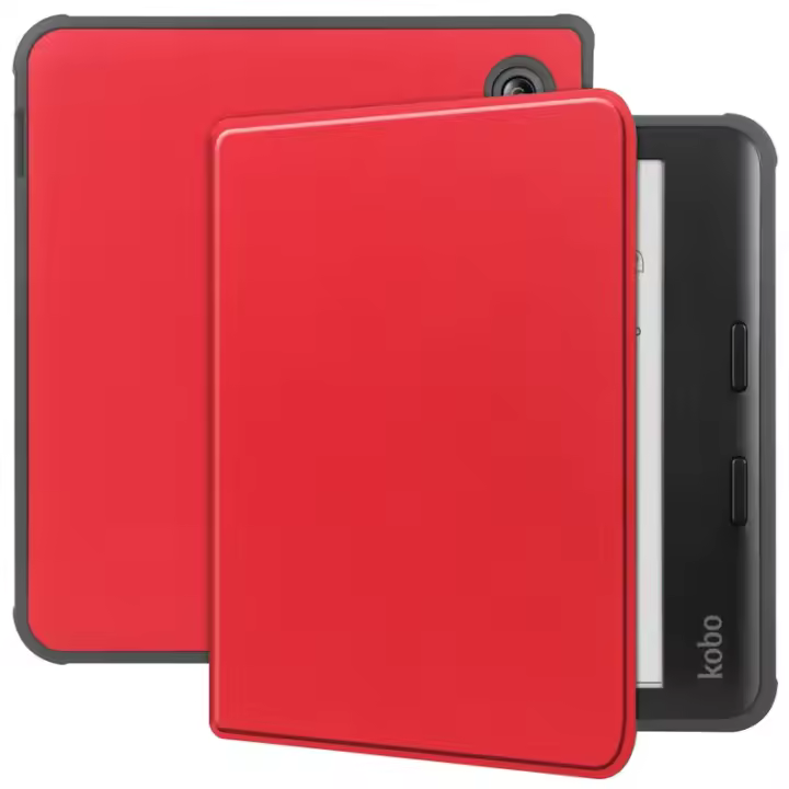 Funda para Kobo Libra color 2024, funda trasera de silicona suave de cuero PU de 7 pulgadas, libro electrónico inteligente - 1