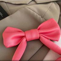 Bolso de mano versátil y creativo con lazo para mujer, bolso de mano de Color rosa de estilo coreano, bolso de hombro dulce de gran capacidad rojo para uso diario - details 2