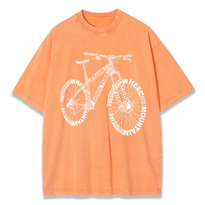 Camiseta de Ciclismo de Montaña de Algodón de Alta Calidad Estampa Gráfica - 1