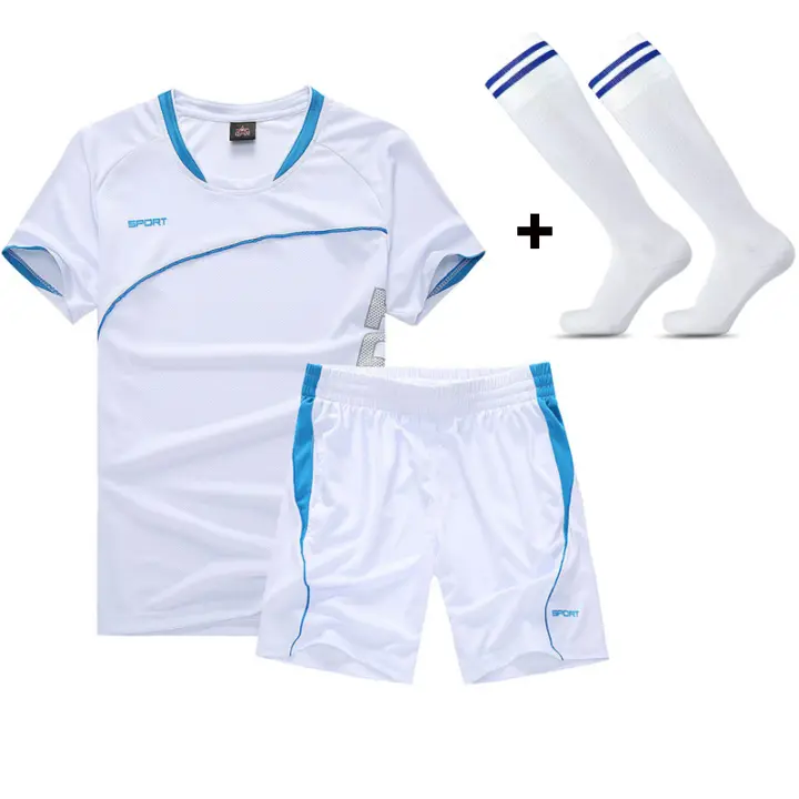 Camisetas de fútbol para niños y adultos, conjuntos de fútbol para estudiantes, uniformes deportivos cortos para niños, calcetines de Fitness, trajes de chándal 02 - 1