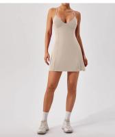 Mono con cuello Halter, vestido de tenis, Yoga, Fitness, cepillado, cómodo, transpirable, antideslizante, Falda corta deportiva informal para correr, nuevo - details 10